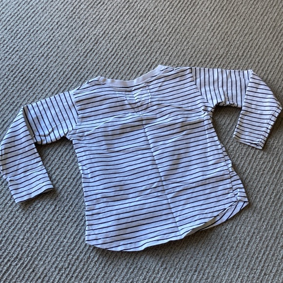 HUXBABY black/white striped L/S 4 unisex top - Picture 6 of 11